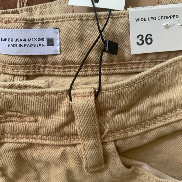 Zara wide leg crop tan - Picture 2 of 3